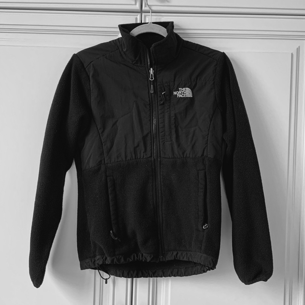 Classic black North Face zip-up jacket